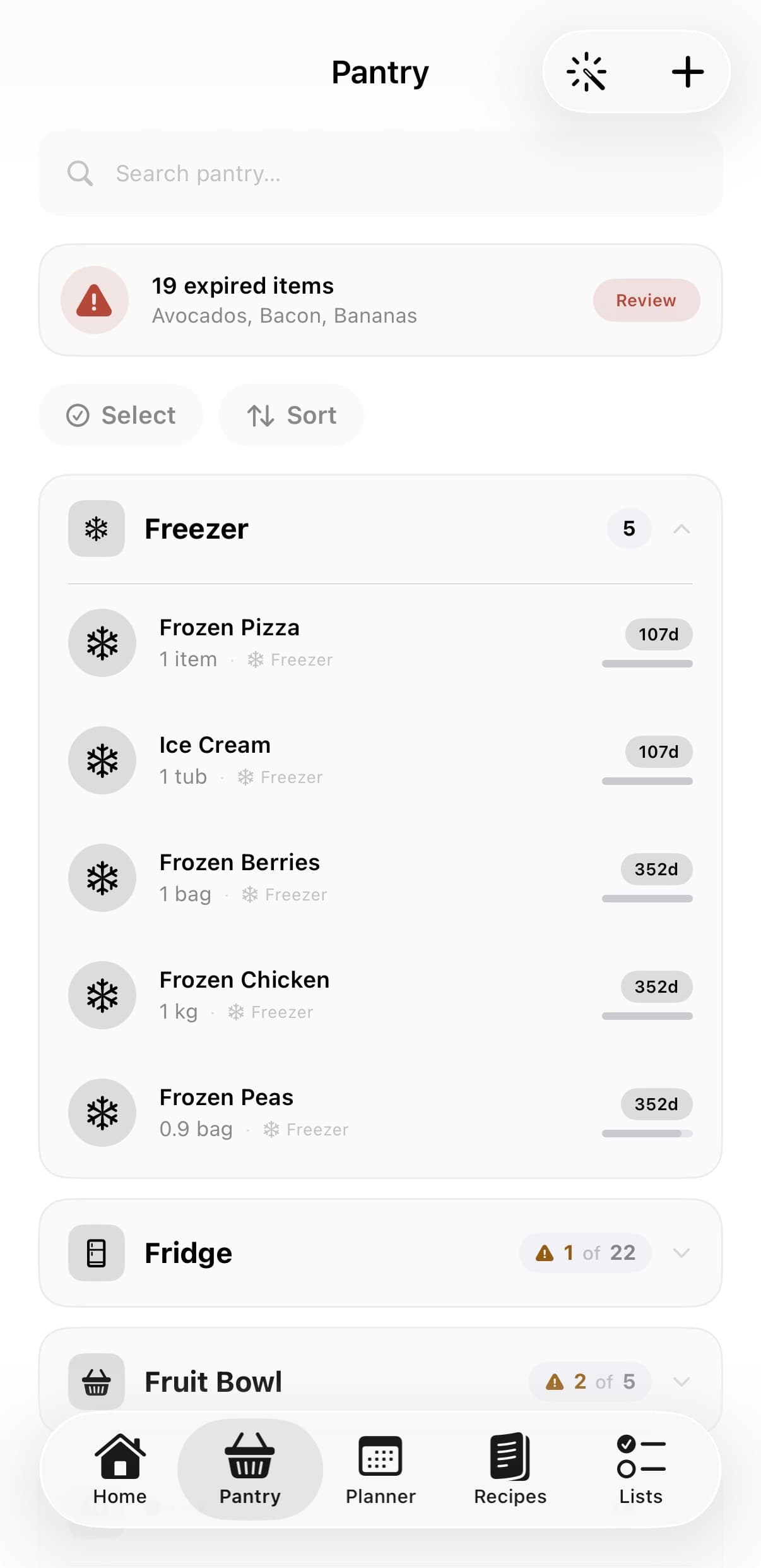 Salare — Know what you have. Use what's about to go.